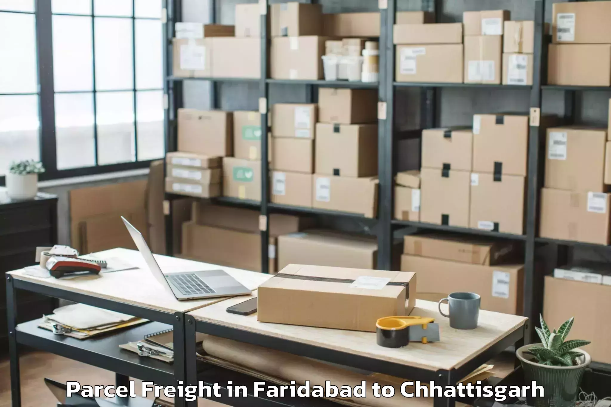 Top Faridabad to Bilaspur Airport Pab Parcel Freight Available